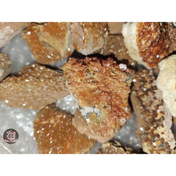 Natural Vanadinite Druzy Cluster With Barite Grade AAA Moroccan Mystery Crystal. - Picture 11 of 12